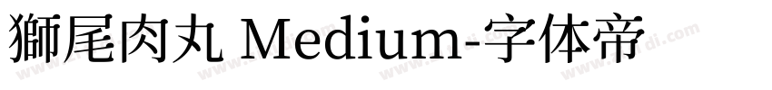 獅尾肉丸 Medium字体转换